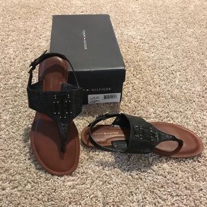 Tommy Hilfiger black sandals Size 7.5